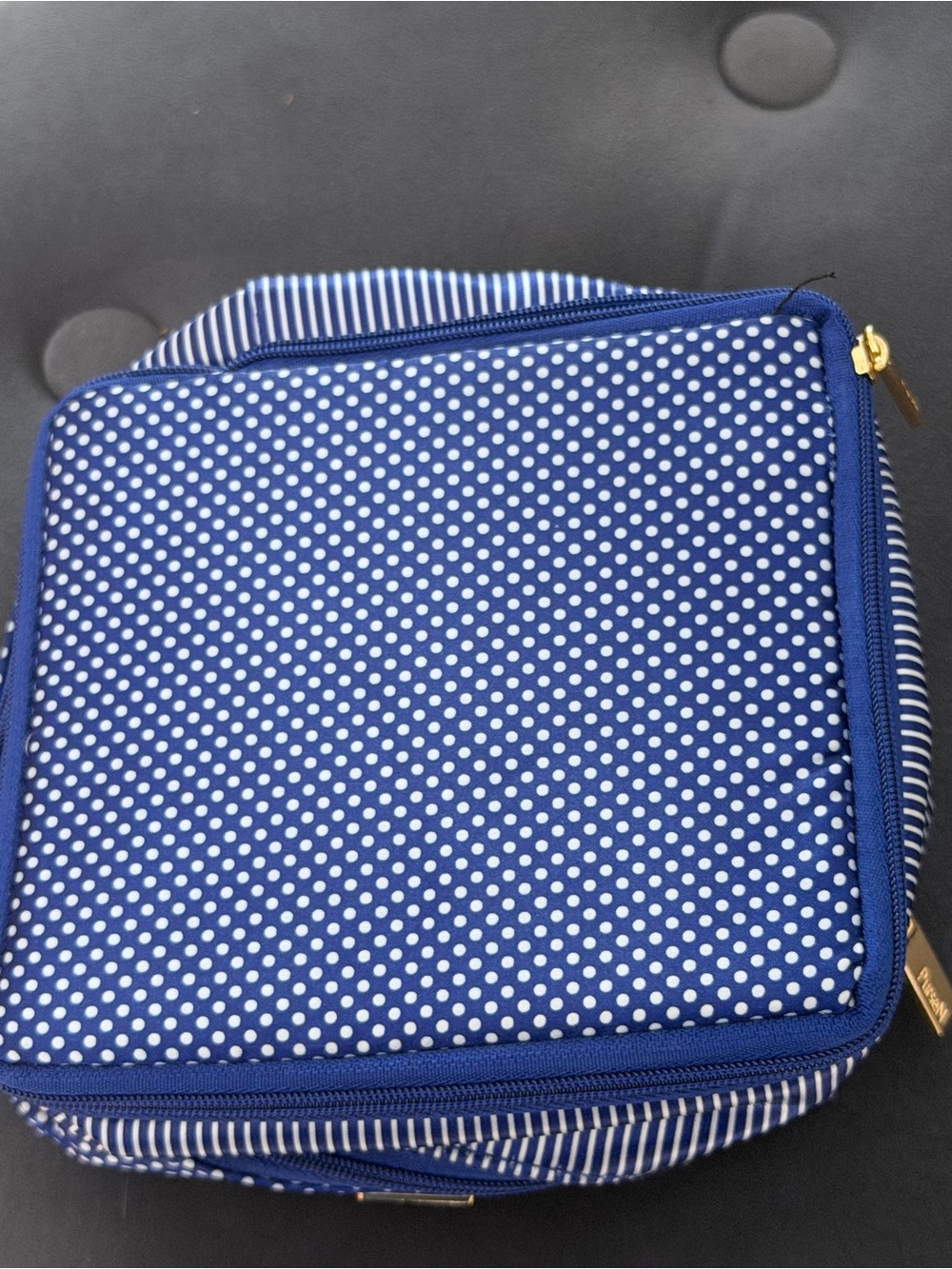 PurseN Tiara Vacationer Travel Jewelry Case Organizer - Blue Polka Dot NWT - Picture 3 of 8